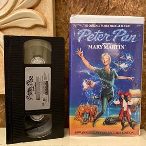 VHS PETER PAN starring Mary Martin, original family musical, collectors edition
